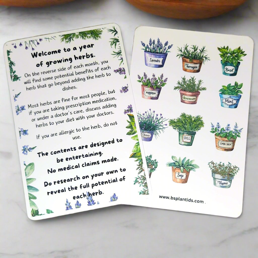 12 Month Herb Desk Calendar