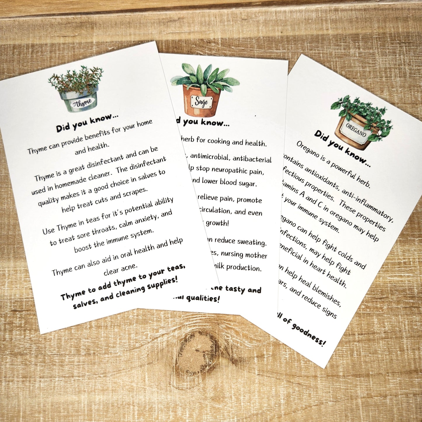 12 Month Herb Desk Calendar