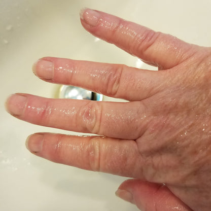 Clean hands after using Gardener's Hand Scrub