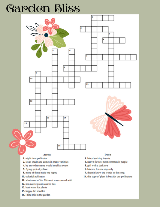 Garden Crossword Puzzle