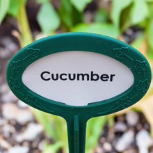 Load image into Gallery viewer, Preprinted garden marker veggie collection 20 pack. long lasting Made in USA. Cucumber
